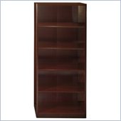 Bush Quantum 5 Shelf Standard Wood Bookcase in Harvest Cherry