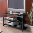 Bush Furniture Universal Collection 50Wood Plasma TV Stand in High Gloss Black