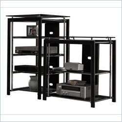 Bush Furniture Midnight Mist 37" Flat Panel Entertainment Set