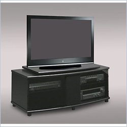 Bush Furniture Reflections Black Wood Swivel Plasma/LCD TV Stand