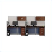 Bush Office-in-an-Hour Straight 2 Desk Workstation with Storage