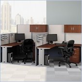 Bush Furniture Office-in-an-Hour Straight Dual L Shaped Office Suites