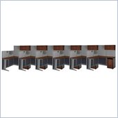 Bush Office-in-an-Hour 6 Desk L Shaped Office Suites Cubicle Set