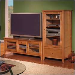 Bush Furniture Napa Wood Plasma TV Stand and Audio Rack