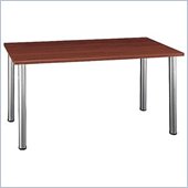 Bush Aspen Large Rectangle Table with Wood Top and Metal Legs