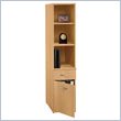 Bush Furniture Universal 1 Drawer Vertical File Storage Tower in Light Oak