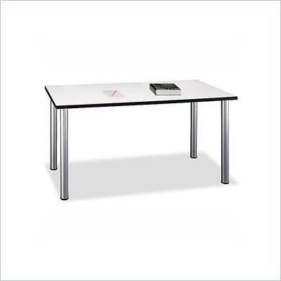 Bush Aspen Large 57" Rectangular Table in White Spectrum