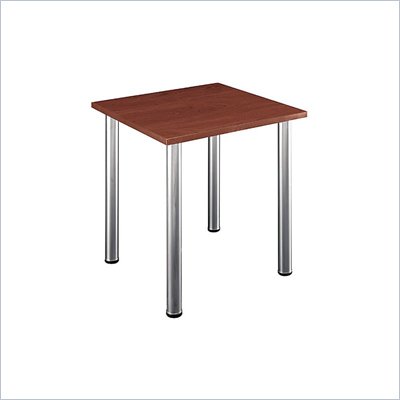 Bush Aspen Square Table with Wood Top and Metal Legs