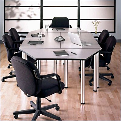 Bush Aspen Octagonal 8.9 Conference Table in White Spectrum