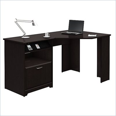 Bush Cabot Corner Computer Desk in Espresso Oak