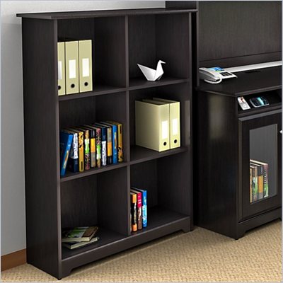 Bush Cabot 6 Cube Bookcase in Espresso Oak