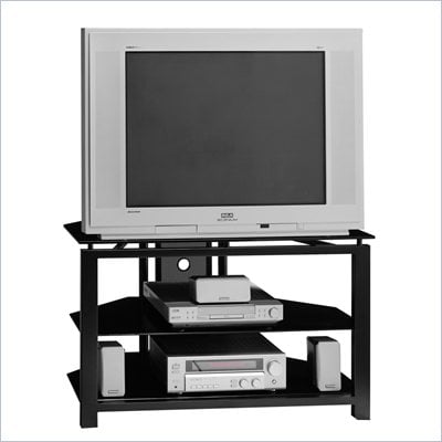 Television on Bush Furniture 36 Inch Wood Tv Stand In Black Vs44936 03