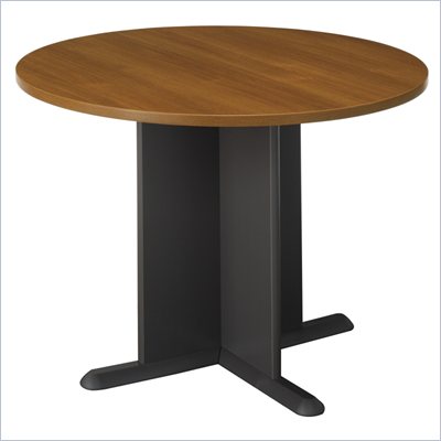 Bush Conference Tables 42" Round Conference Table in Oak and Gray