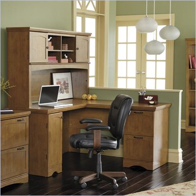Bush Grove Park L-Shaped Computer Desk with Hutch