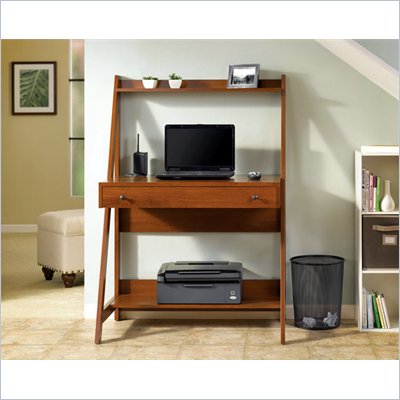 Bush Alamosa Wood Ladder Desk in CafÃ© Maple