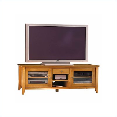 Bush Furniture 60 Inch Napa Collection Wood Plasma TV Stand in Light Cherry