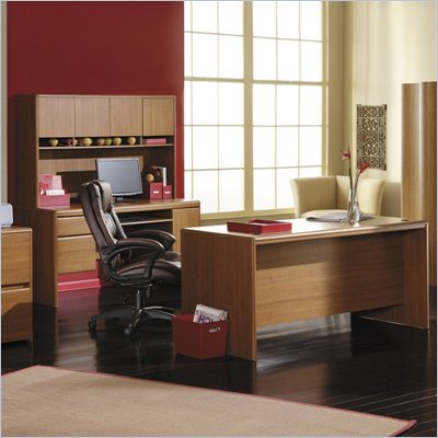 Bush Northfield Executive Credenza Computer Desk Set