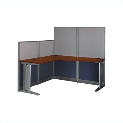 Bush Office-in-an-Hour L-Shape Workstation in Hansen Cherry