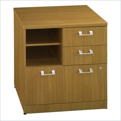Bush Quantum 30" 1 Drawer Lateral Wood File Cabinet in Modern Cherry