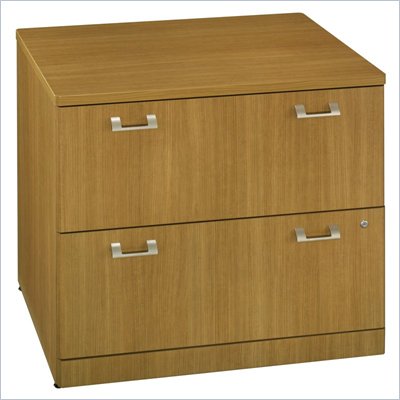 Bush Quantum 36" 2 Drawer Lateral Wood File Storage Cabinet in Modern Cherry