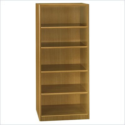 Bush Quantum 5 Shelf Standard Wood Bookcase in Modern Cherry