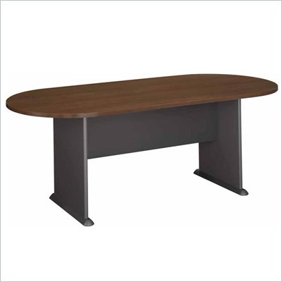 Bush Racetrack 611" Wood Conference Table in Sienna Walnut