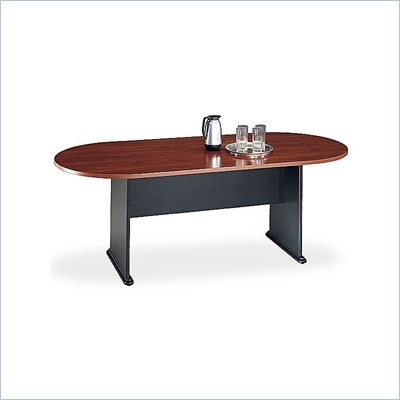 Bush Racetrack 611" Wood Conference Table in Hansen Cherry