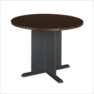 Bush Round 3.5 Wood Conference Table in Mocha Cherry