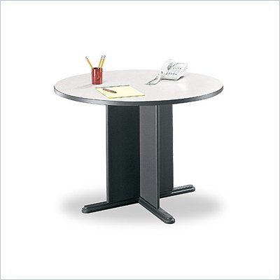 Bush 3.4 Round Conference Table in Slate and Graphite Gray