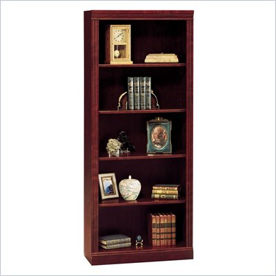 Bush Saratoga 5 Shelf 71"H Wood Bookcase in Harvest Cherry