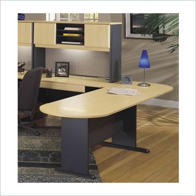 Bush Advantage Series Left L-Shape Office Suite in Beech and Grey