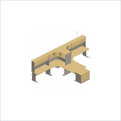 Bush Beech and Grey Advantage Series Office Suite