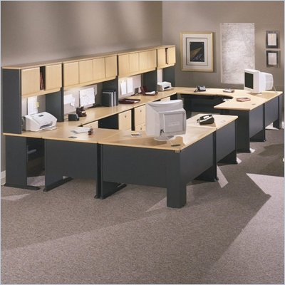 Bush Beech and Grey Advantage Series Office Suite