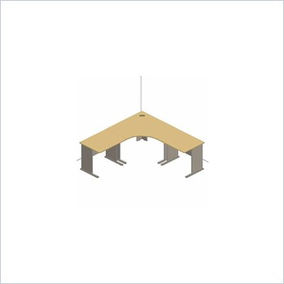 Bush Series A Beech and Grey Advantage Corner Desk
