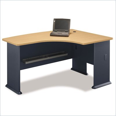 Bush Series A Advantage Beech and Grey Right L-Bow Desk