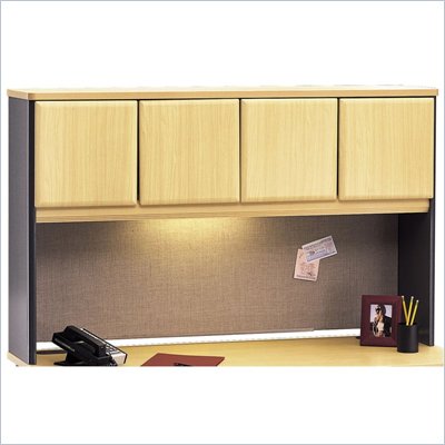 Bush Beech and Grey Advantage Series A 60" Hutch