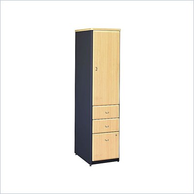 Bush Series A Vertical Wood File Locker in Beech and Gray