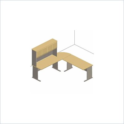 Bush Series A Hansen Cherry L-Shaped Desk