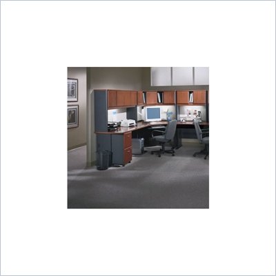 Bush Series A  Corner Desk with Hutch in Hansen Cherry