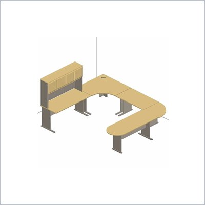 Bush A-Series U-Shape Office Suite in Hansen Cherry