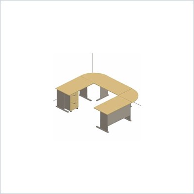 Bush Series A Hansen Cherry U-Shaped Desk
