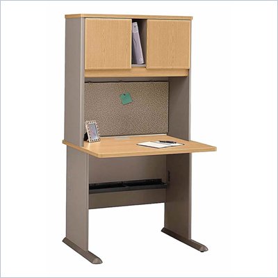 Bush Advantage Series 36 inch Cubicle Office Set in Light Oak