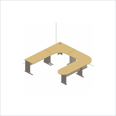 Bush Light Oak Advantage Series U-Shape Desk