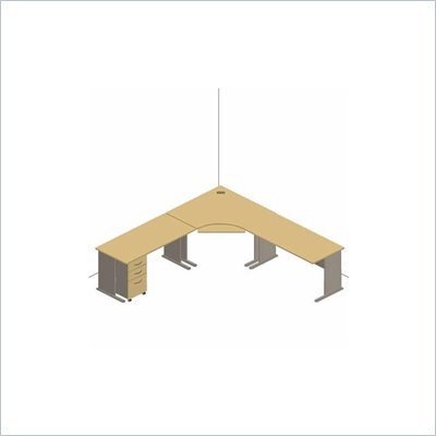 Bush Light Oak Advantage Series Corner Desk