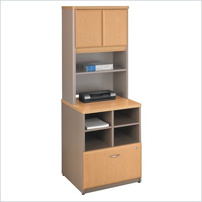 Bush Series A Storage Cabinet in Light Oak/ Sage