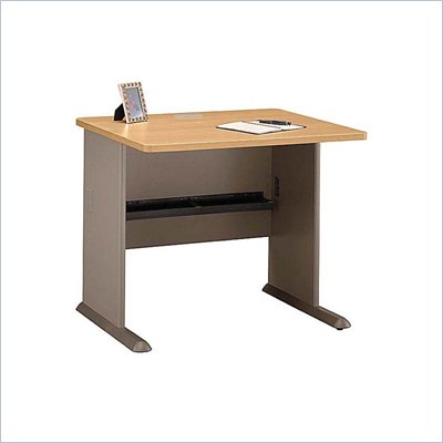 Bush Series A 36" Wood Desk in Light Oak