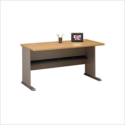 Bush Series A 60" Wood Credenza Desk in Light Oak