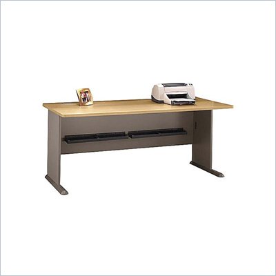 Bush Series A 72" Wood Credenza Desk in Light Oak