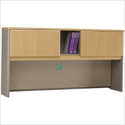 Bush Series A 72" Wood Hutch in Light Oak