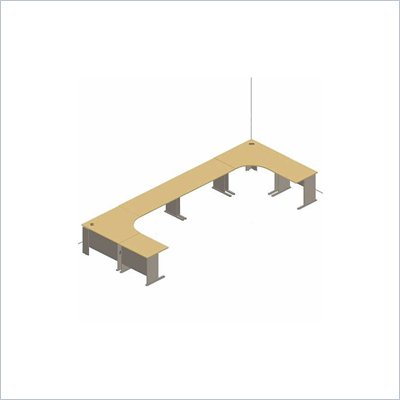 Bush Natural Cherry and Slate Advantage Series U-Shape Office Suite